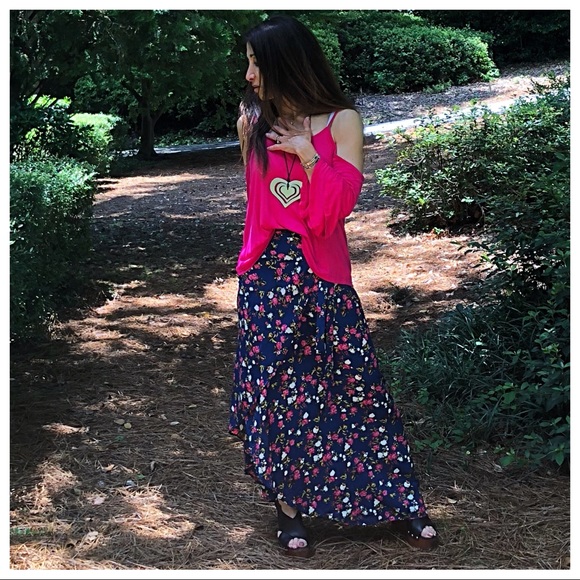 Bohemian chic Floral maxi full wrap skirt - Picture 7 of 8